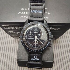 Swatch X Omega Bioceramic Moonswatch Mission To The Moonphase - NEW MOON Watch